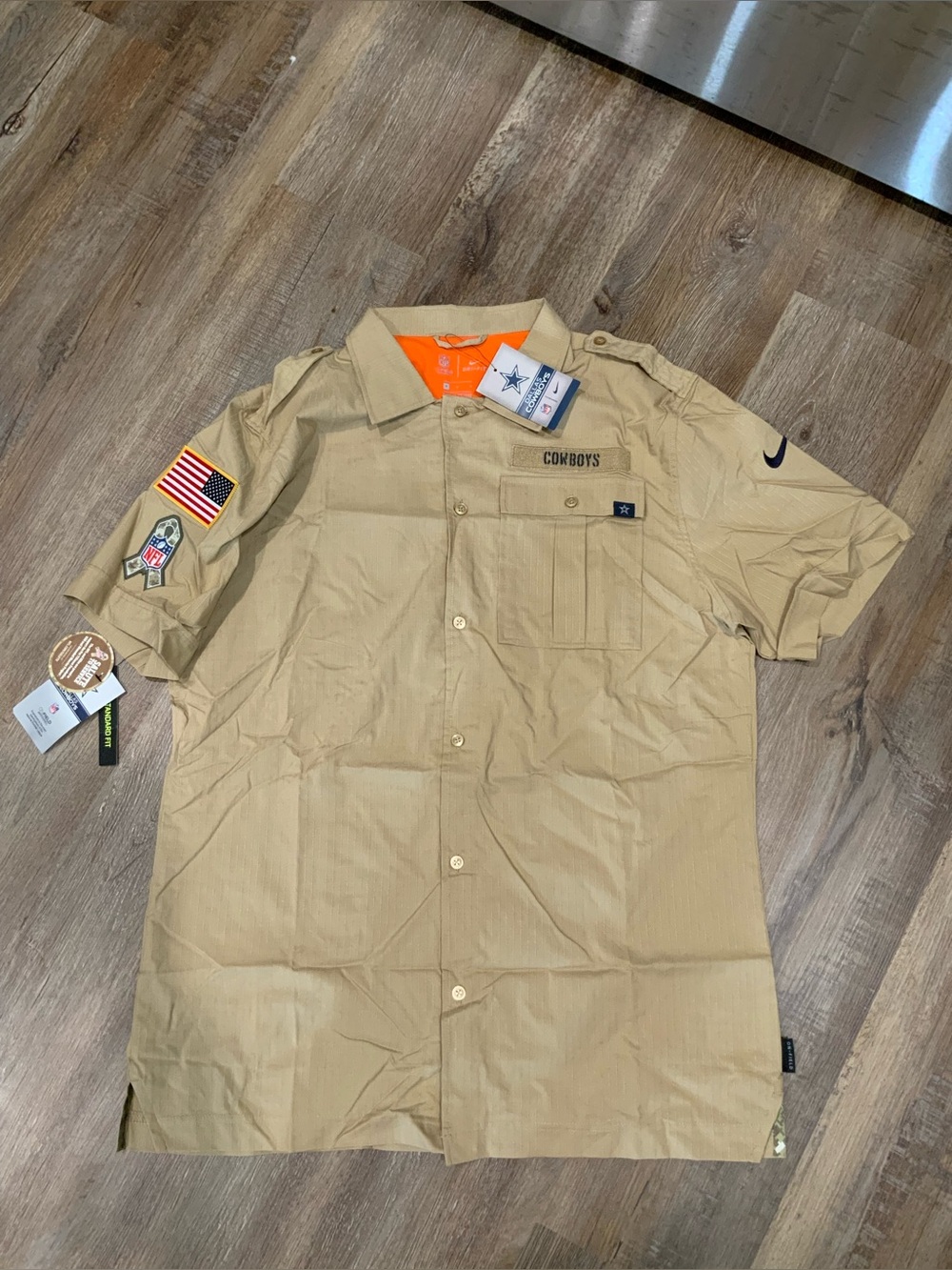 New Dallas Cowboys Nike Men's Salute to Service Button Down Shirt Size Medium